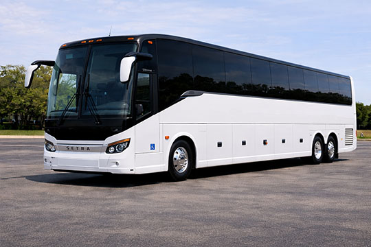 56-passenger charter bus available for charter in Federal Way, WA